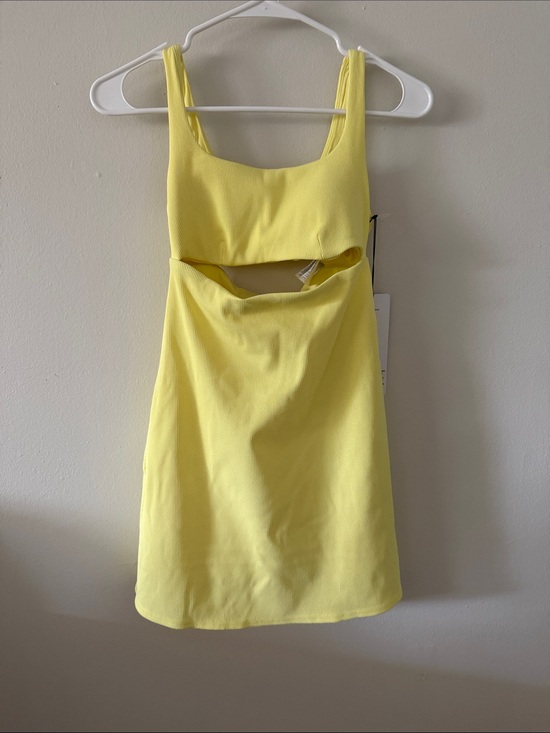 ALO Yoga Dresses & Skirts - ALO Yoga Sunny Yellow Cutout Tank Dress